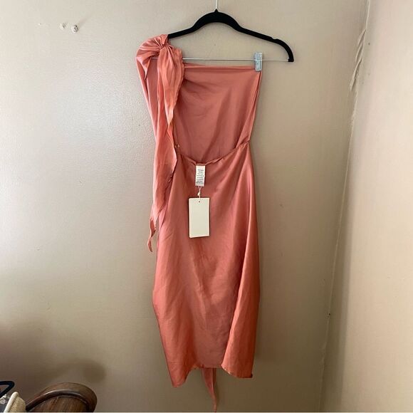 Baobab Marea one shoulder mini dress in Blossom sarong tie Revolve $220 NWT Sz L - Picture 12 of 14